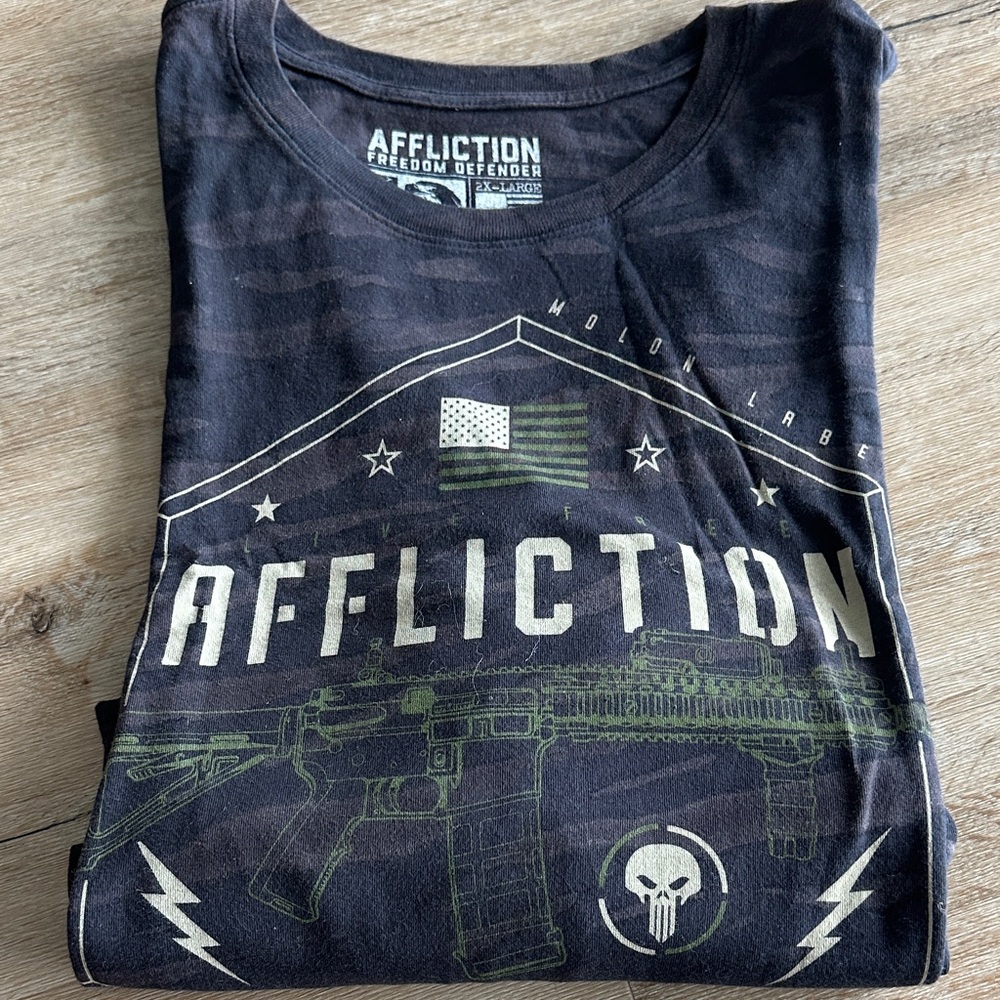 Affliction Men's Black Freedom Defender Tee